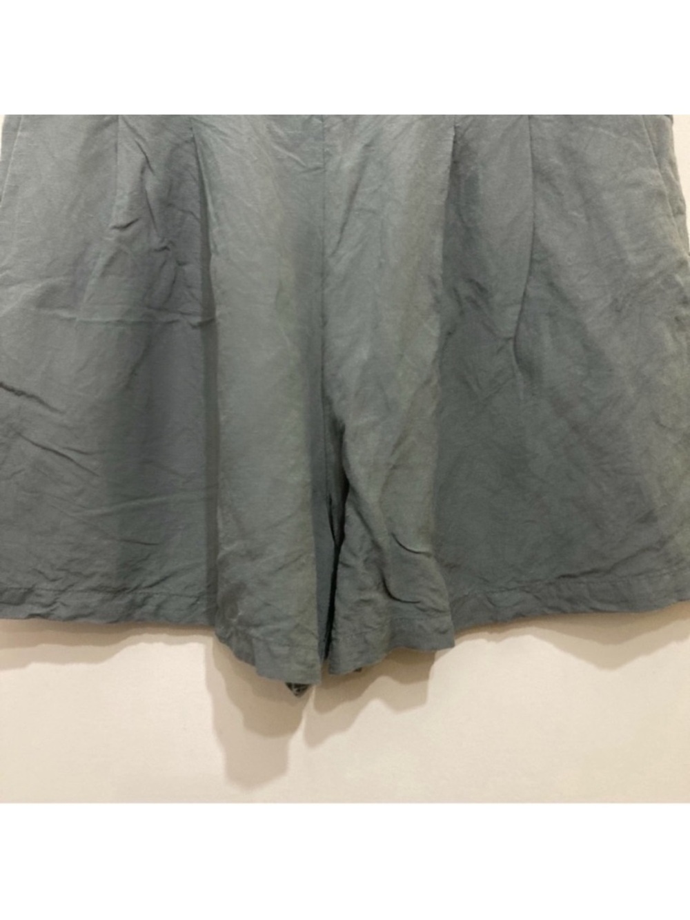 Dynamite Linen Shorts Size Small Pull-On Muted Olive Green Pockets Elastic - Picture 5 of 8